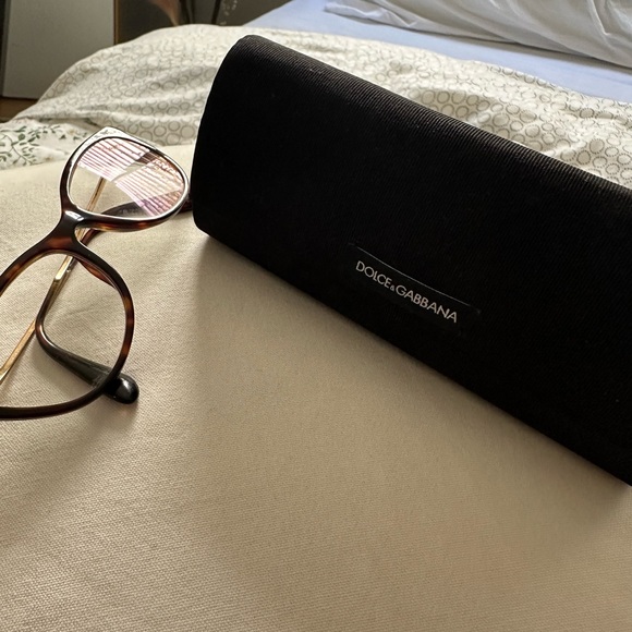 Dolce &amp; Gabbana Black Glasses Sleek Design with case